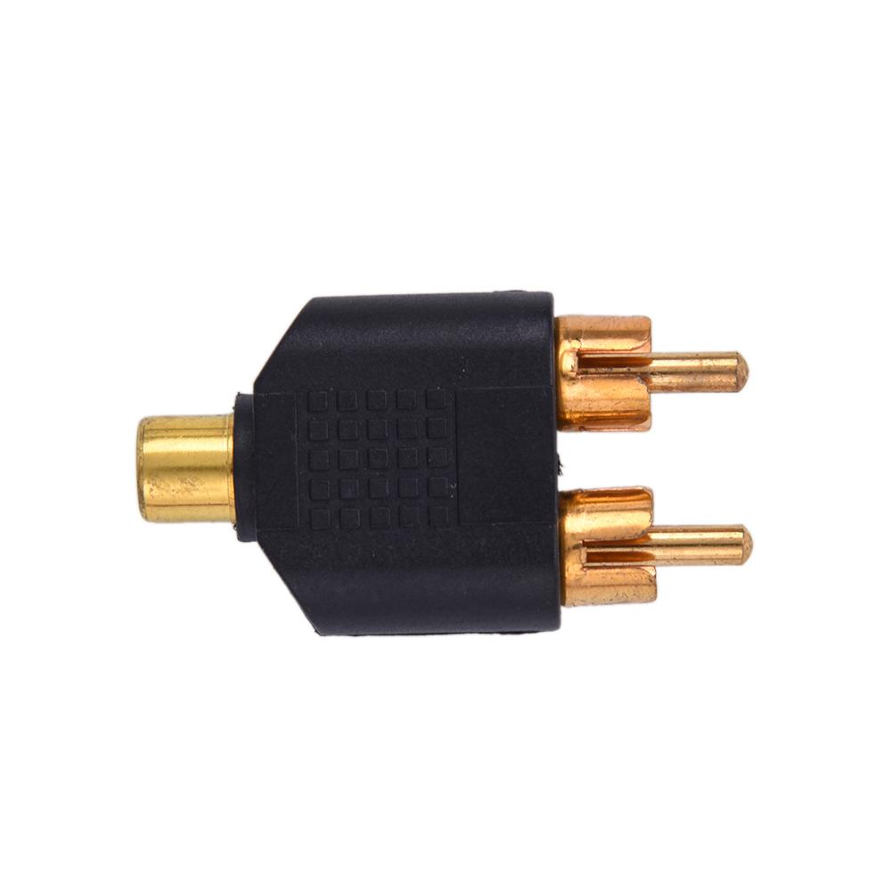 Rca Female Naar 2RCA Mannelijke Adapter Av Audio Plug Rca Female Naar Male Rca Y Splitter Audio Converter Voor Computer tv Audio MP3