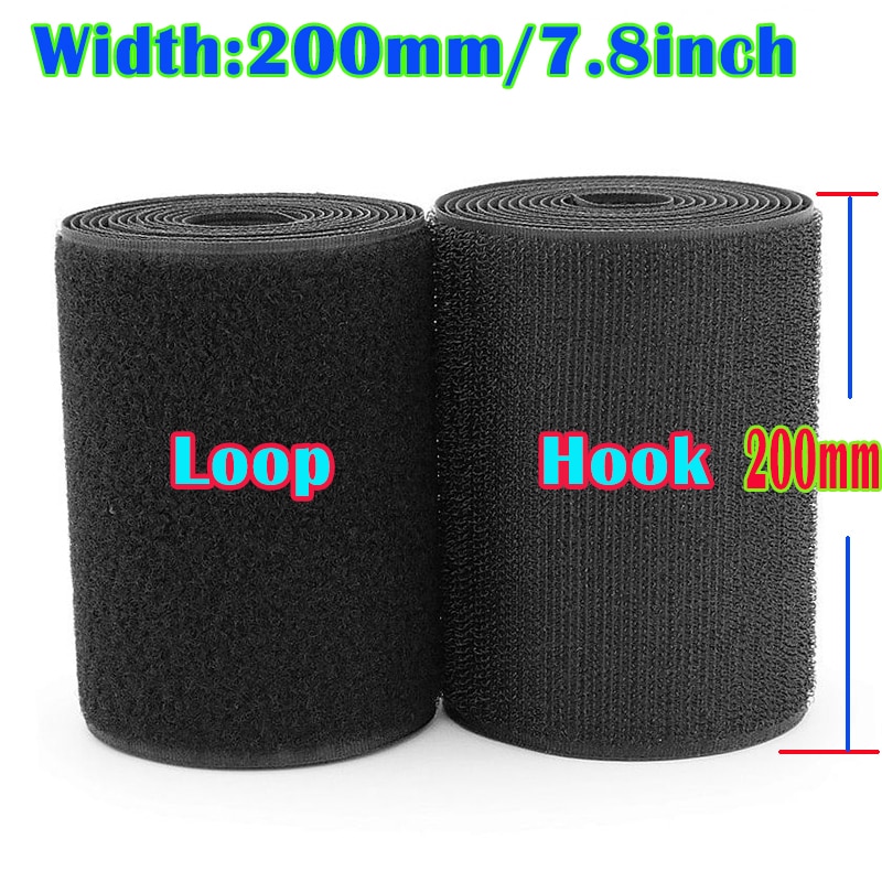 200 mm Width velcros no adhesive hook loop fastener tape sewing magic tape stickers velcroing strap clothing