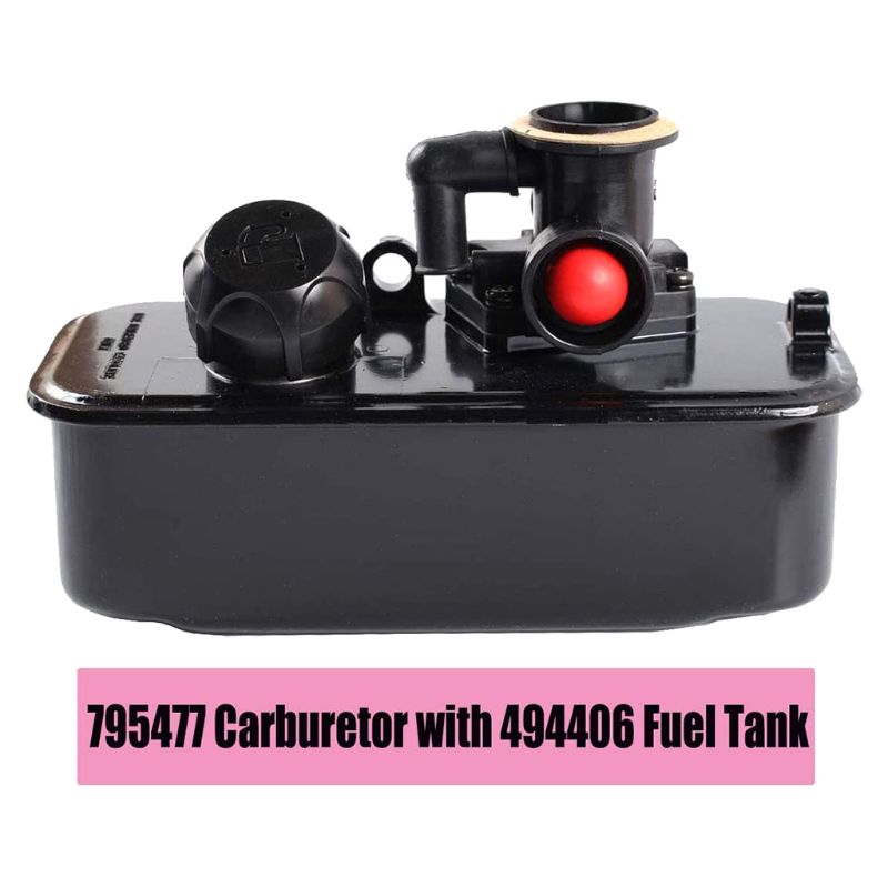795477 Carburetor with 494406 Fuel Tank 698369 Air Filter 694394 Primer Bulb for Briggs & Stratton 10A902 Engine Replace 699660