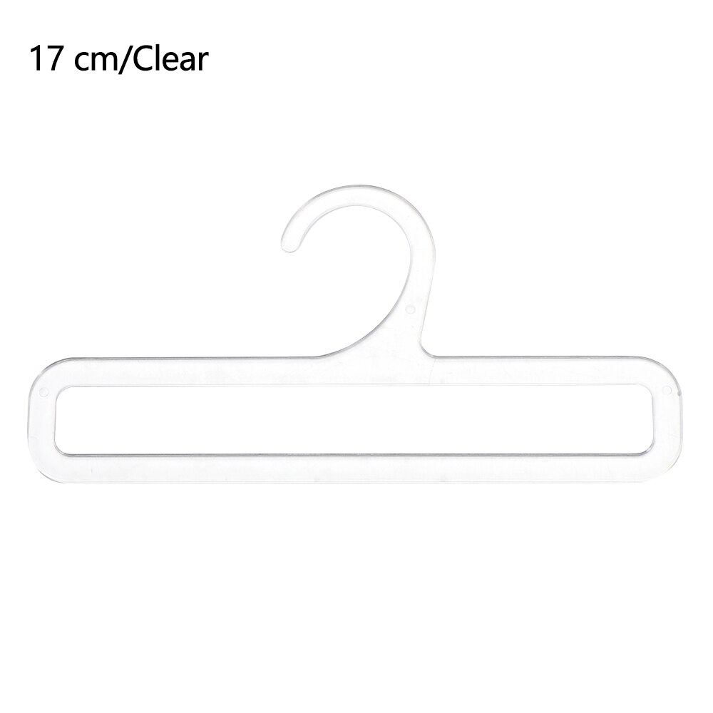 Mini cintre rectangulaire, en plastique épais, antidérapant, pour écharpe, culotte, chaussette, 14cm/17cm, 1 pièce: clear 17 cm