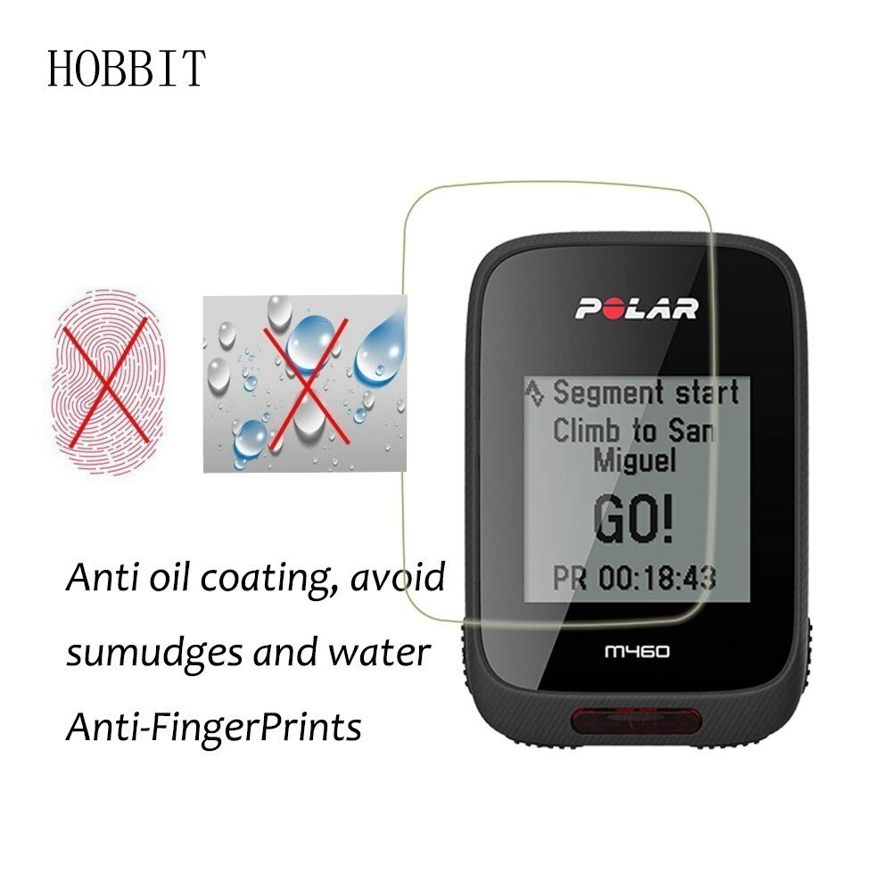 3- pack för polar  m460 gps cykel datortillbehör explosionssäker anti-repa skärmskydd skyddsfilm