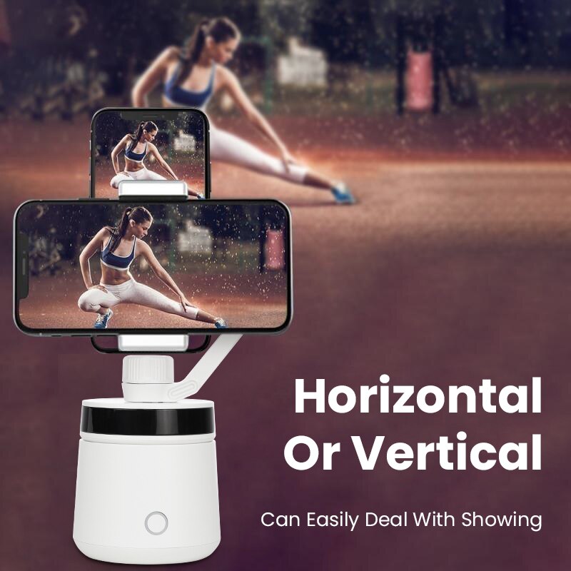 360° Face Tracking Gimbal Stabilizer - Smartphone Holder with Tripod - Bluetooth Remote Control - 1500mAh Battery