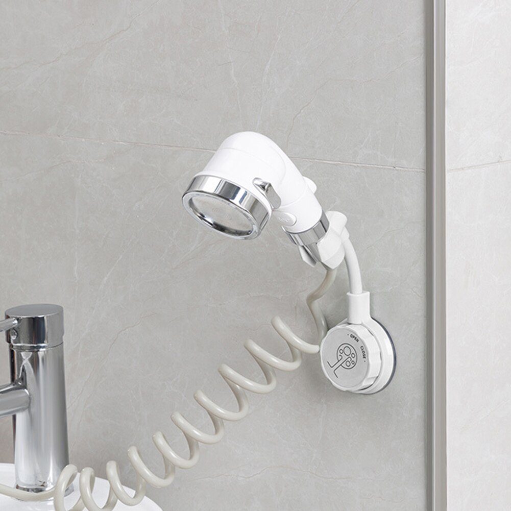 Soporte de pared para cabezal de ducha, estante de soporte sin perforaciones, 360 grados, accesorios de baño