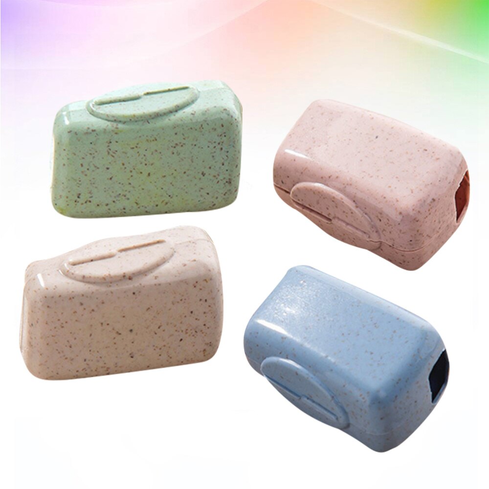 36pcs Wheat Straw Toothbrush Head Cover Dustproof Waterproof Protector Cover for Outdoor Travel(Random Color)