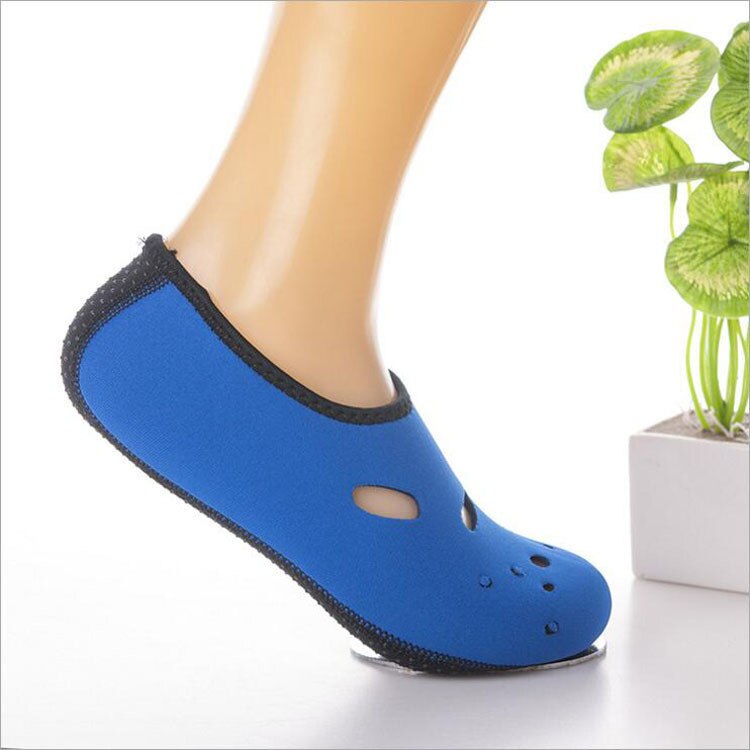 Sapatos de praia secagem rápida antiderrapante meias de mergulho piscina surf snorkeling meias nadadeiras nadadeiras água esporte sapatos: Azul