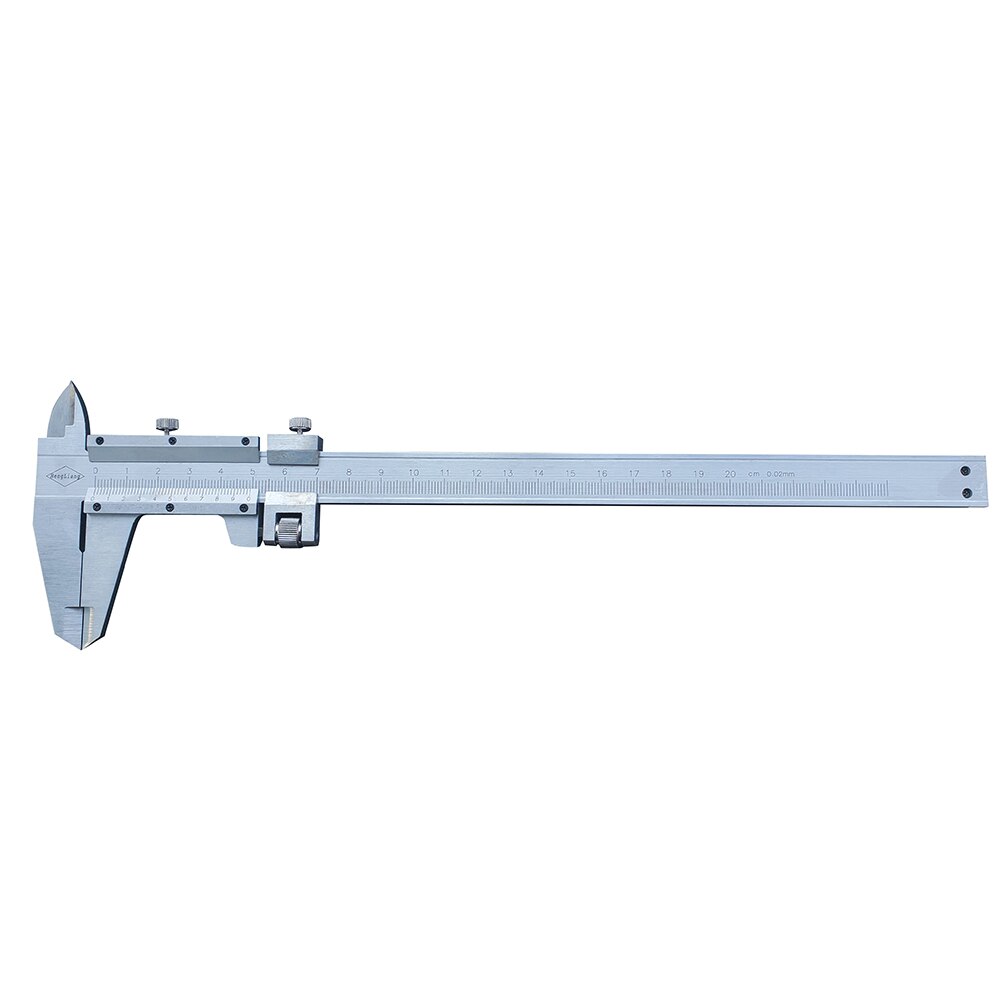 High Precision Stainless Steel Vernier Caliper 0-150mm 6" 0.02mm Caliper Measuring Instrument Construction Measuring Tool: Without box  200mm