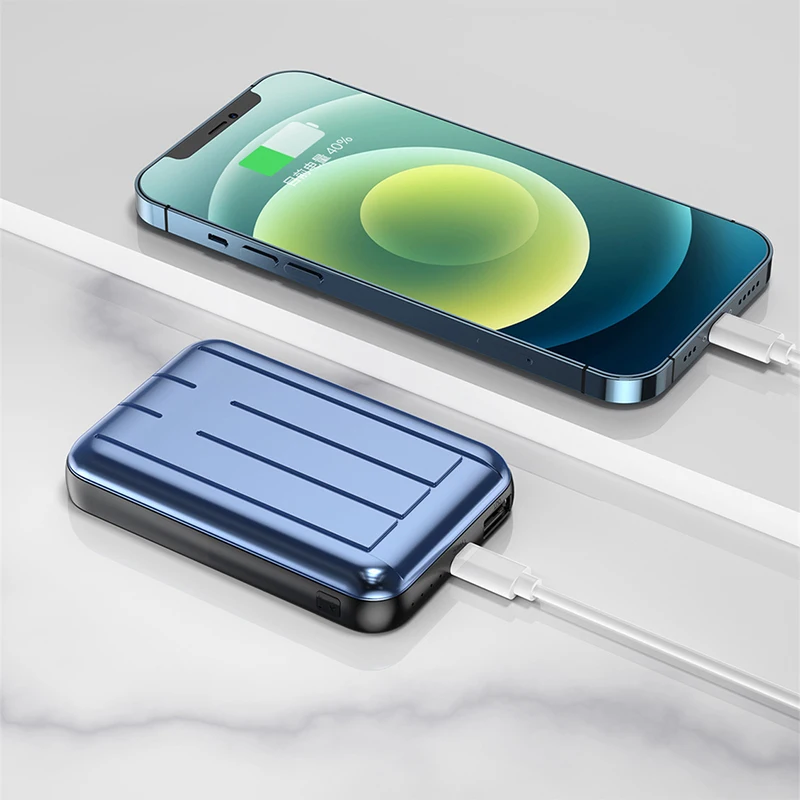 Magnetische powerbank met 10000 15w batterij, snelle draadloze oplader voor iphone 14, 13 , 14 pro, 12 pro max en 13 mini.