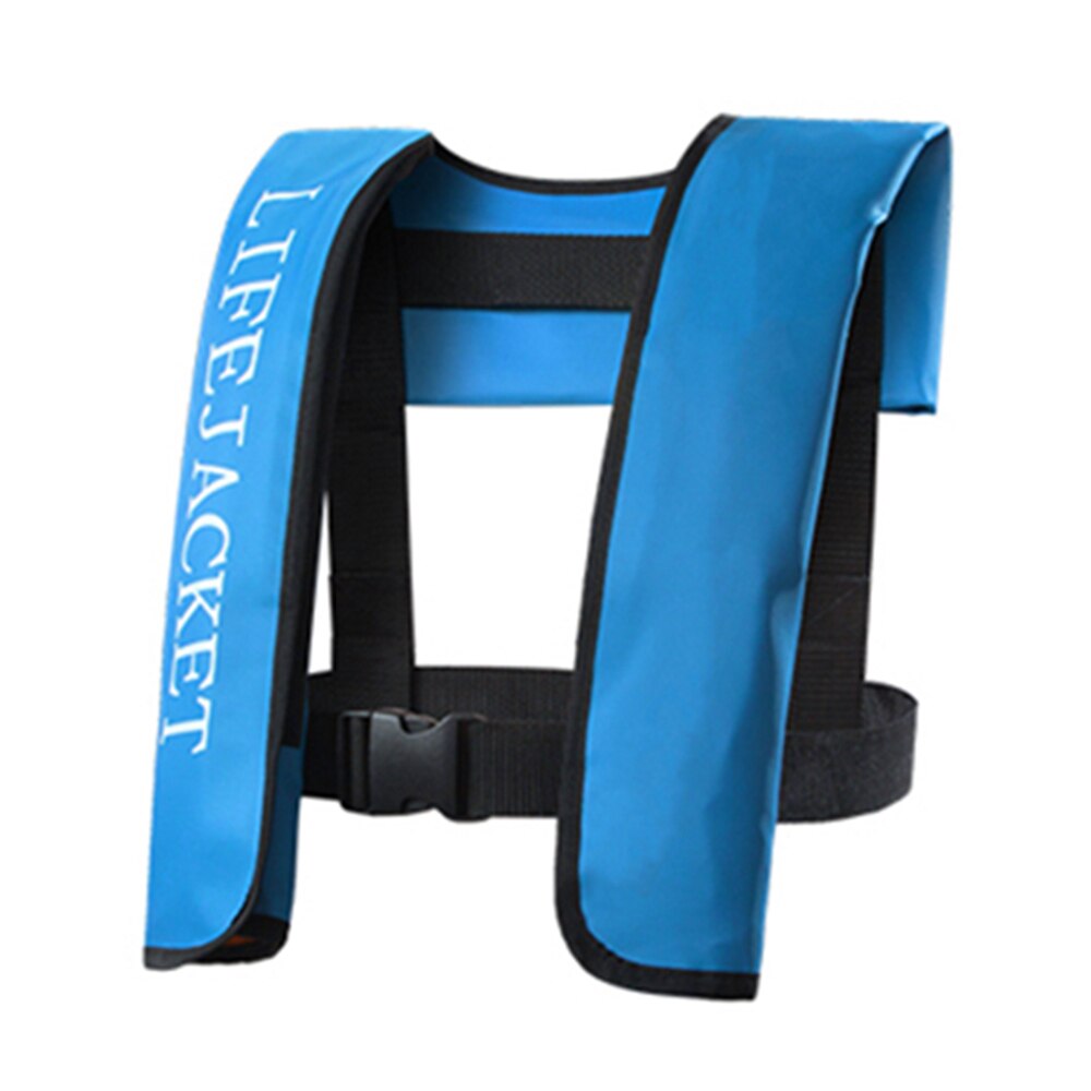 Chaleco salvavidas inflable Manual para adultos, deportes acuáticos, natación, pesca, supervivencia: Azul