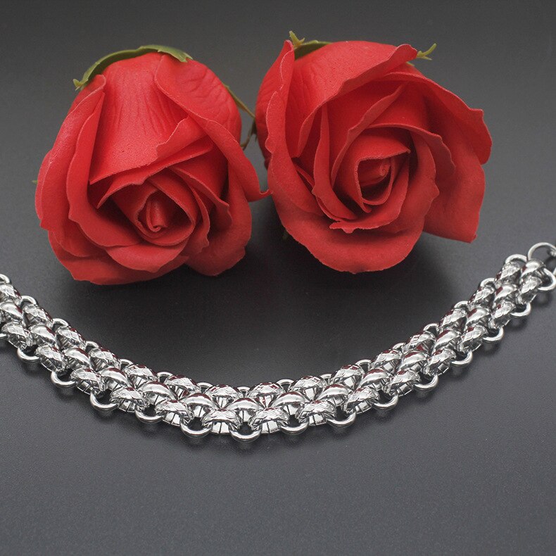 Mode Titanium Stalen Armband Rvs Heren Ketting Wilde Temperament Creatieve Sieraden