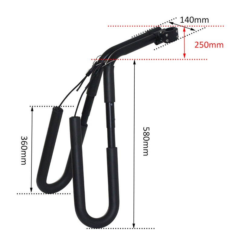 8" Bike Mount Surfboard Wakeboard Racks 25 to 32mm... Grandado