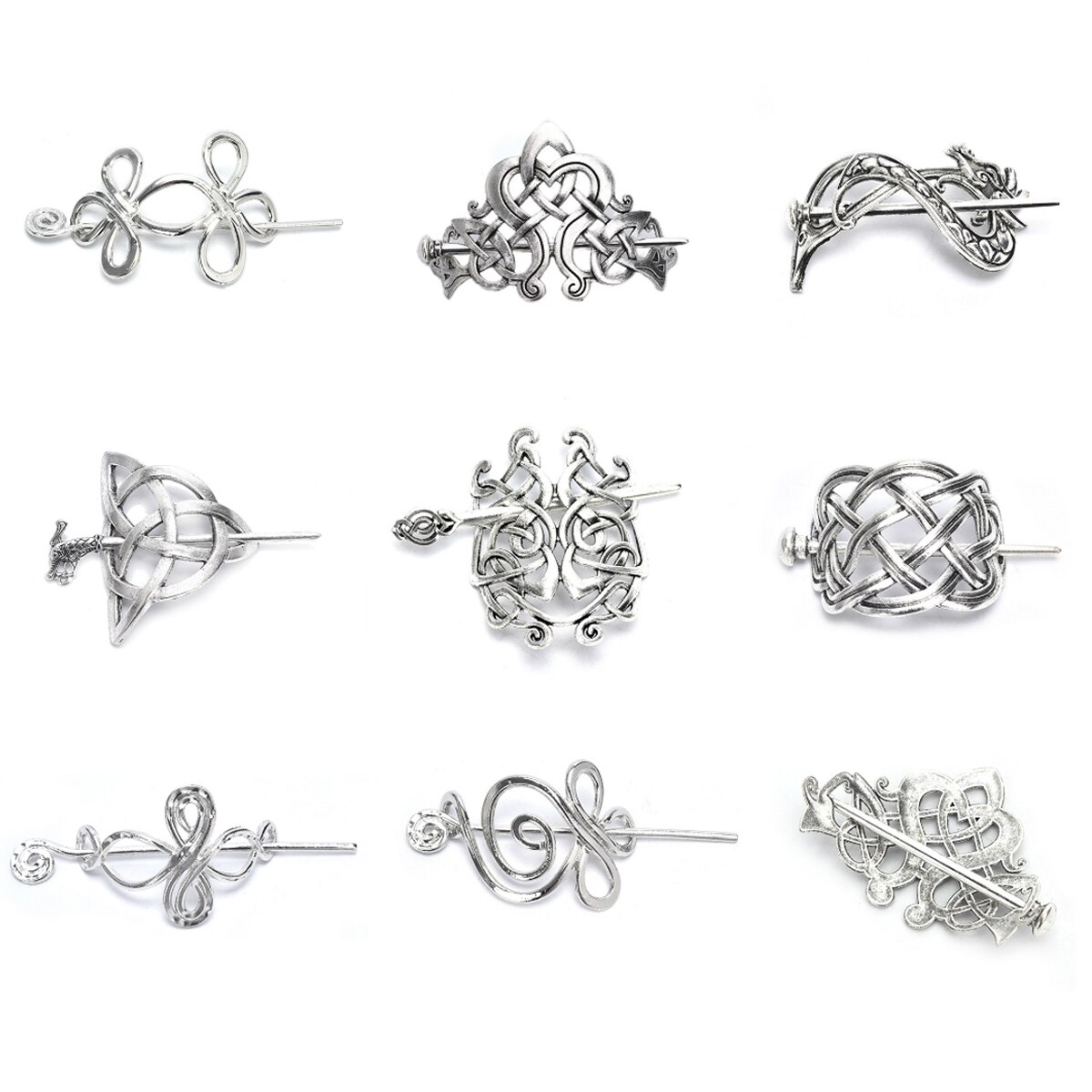 Viking Celtic Knotwork Hairpin - Women's Hair Jewelry - Metal Hair Stick