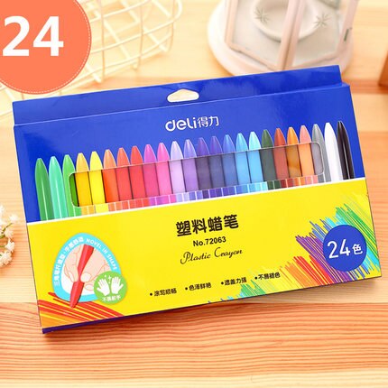 12/18/24 Color Effective Children's Plastic Crayons Student Triangle Pen Oil Pastels Student Art Painting Stick Crayons: 24Color