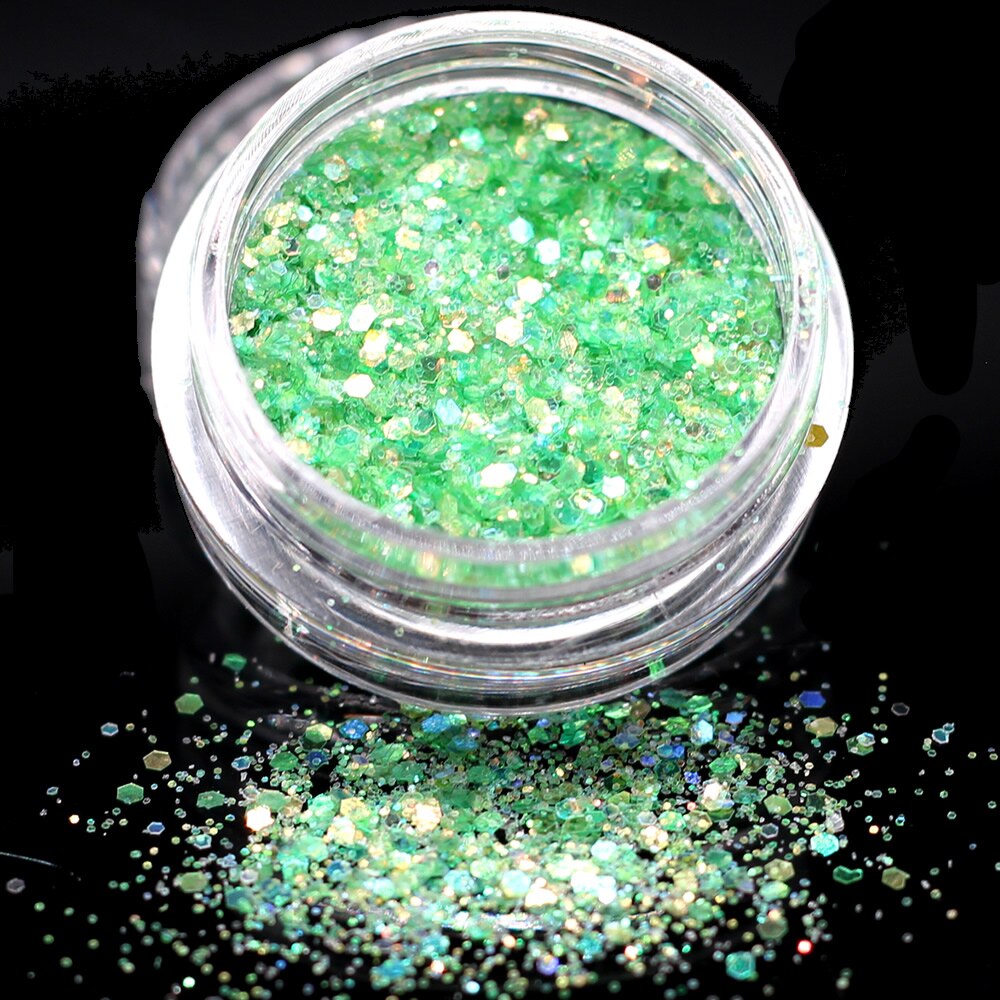 1 ask röd holografiska paljetter glitter skimmer diamant 12 färger ögon glänsande hud highlighter ansikte kropp glitter festival makeup  #05: 7