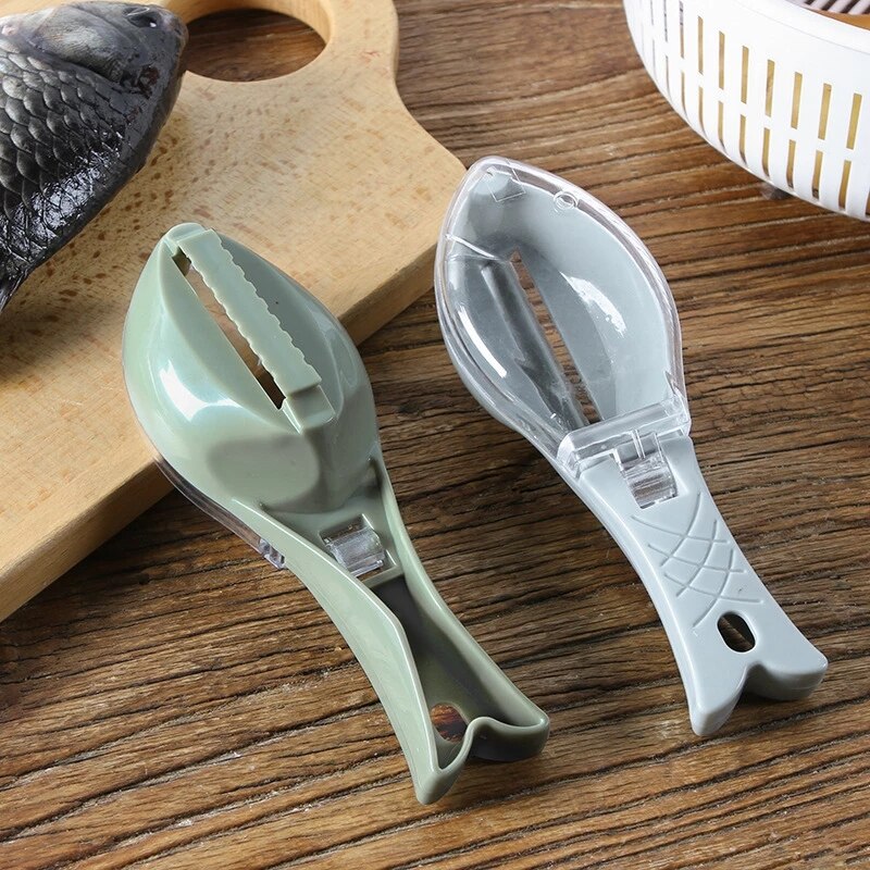 Creatieve Keuken Tool Te Schrapen Schubben Artefact Vis Killer Tool Met Cover Vis Vorm Huishoudelijke Vis Schaal Schaafmachine