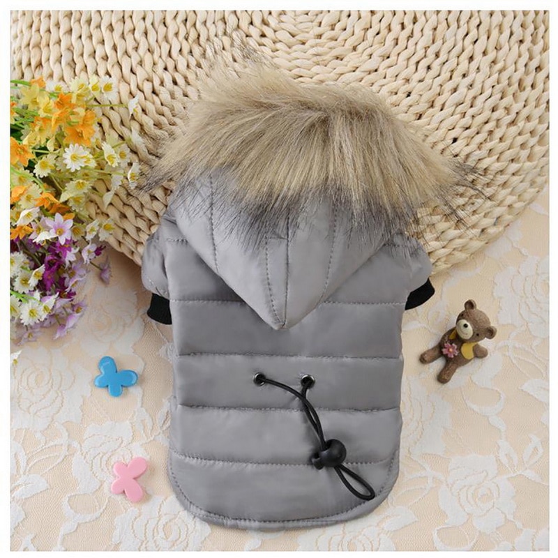 Winter Warm Kleine Kleren Huisdier Jas Voor Chihuahua Soft Fur Hood Puppy Jas Kleding Voor Chihuahua Kleine Grote Honden