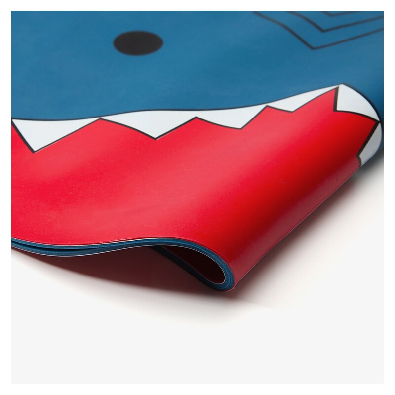 Cartoon Shark Swimming Cap Waterproof Protect Ears Boys and Girls Swim Equipment Children Silicone Kids Swimming Pool Hat