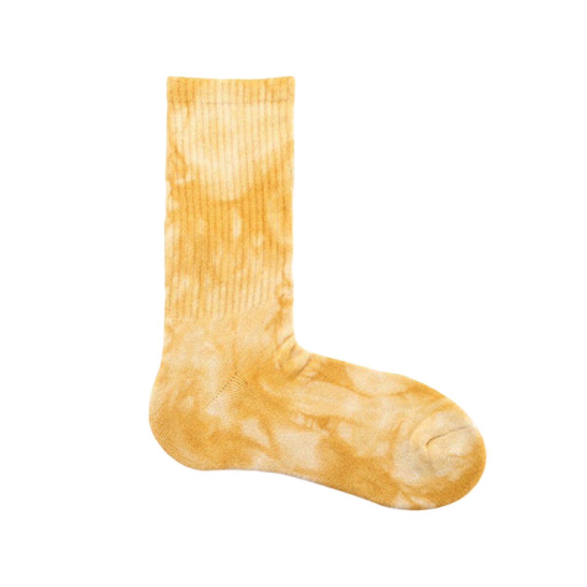 1 Paar Kinderen Korte Sokken Tie-Dye Patroon Midden Tube Kids Sokken Gedrukt Breien Sokken Moeder Baby Supply: YELLOW