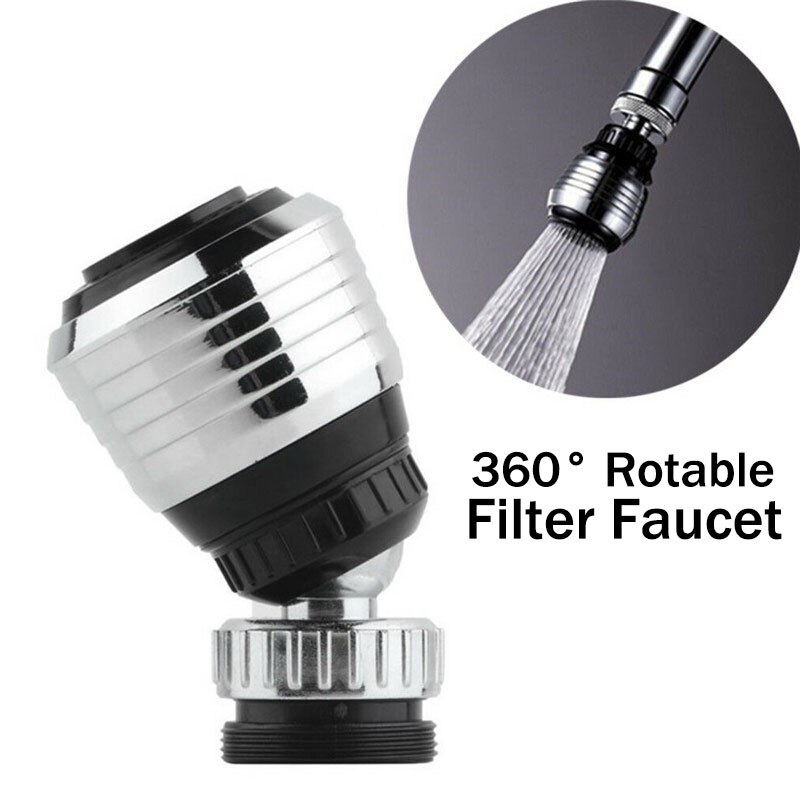 Universal Splash Filter Faucet 720 Degree Swivel Faucet Spray Head Rotatable Kitchen Bathroom Water Saving Tap Nozzle Sprayer: 360 degree