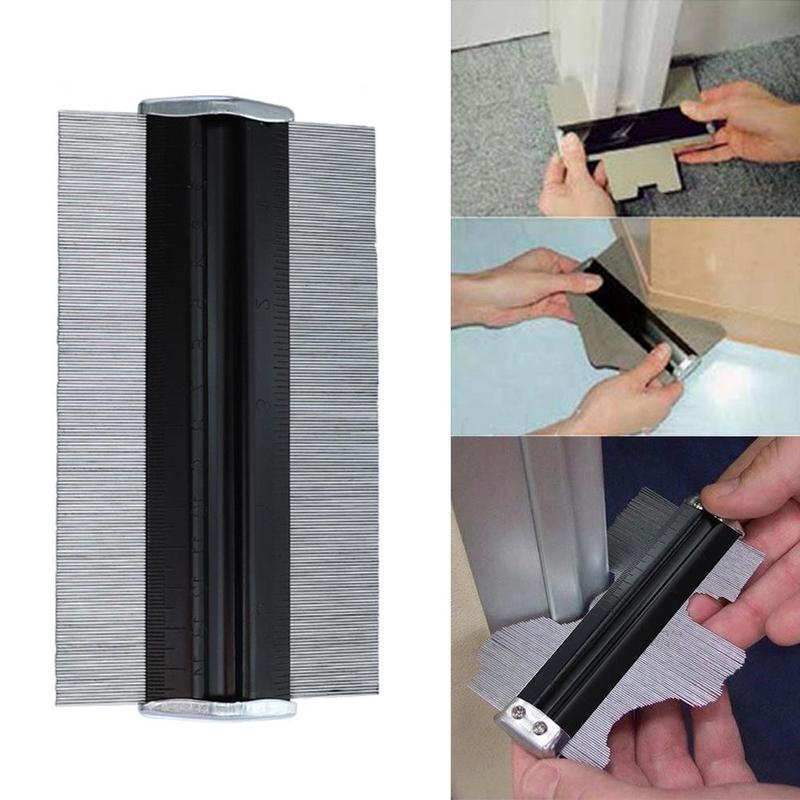 1piece Multifunctional 6 Inch Profilometer Metal Pin Radian Measuring Ruler Tools Measuring For Woodworking Gauge V0W1