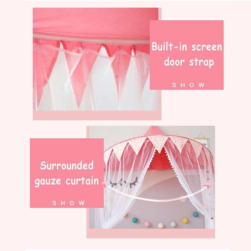 Baby Halbe Mond Zelt Krippe Baldachin Moskito Net Kind Lesen Ecke Spielen Puppe Haus Mädchen Prinzessin Bett Vorhang Behänge Zimmer decor