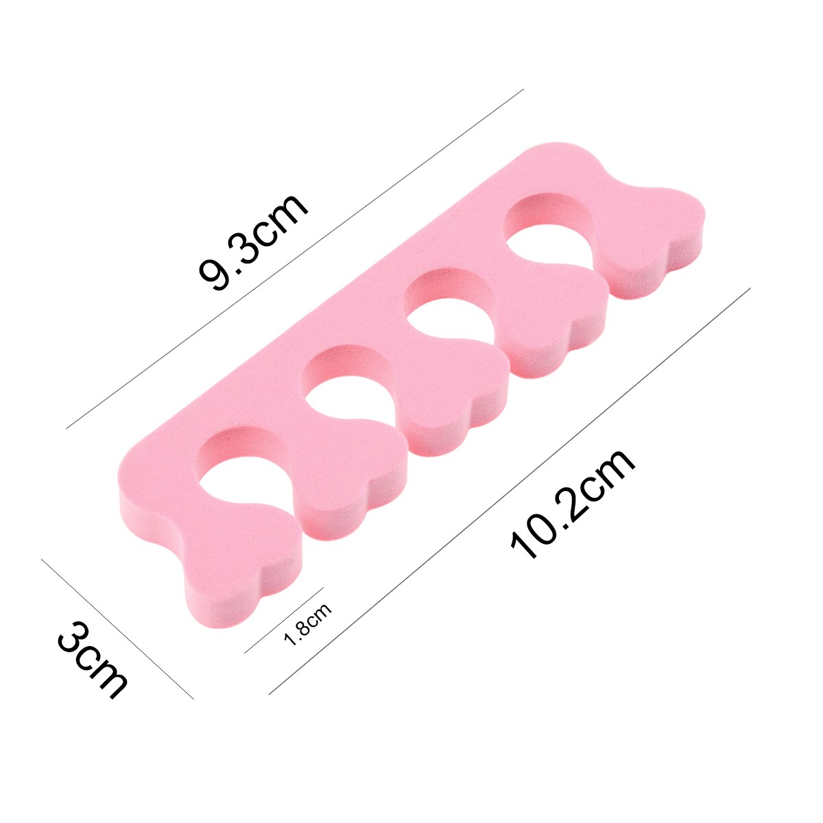 2 Stks/pak Roze Nail Art Toes Afscheiders Vingers Bezinksel Spons Soft Gel Uv Beauty Tools Polish Manicure Pedicure Professionele