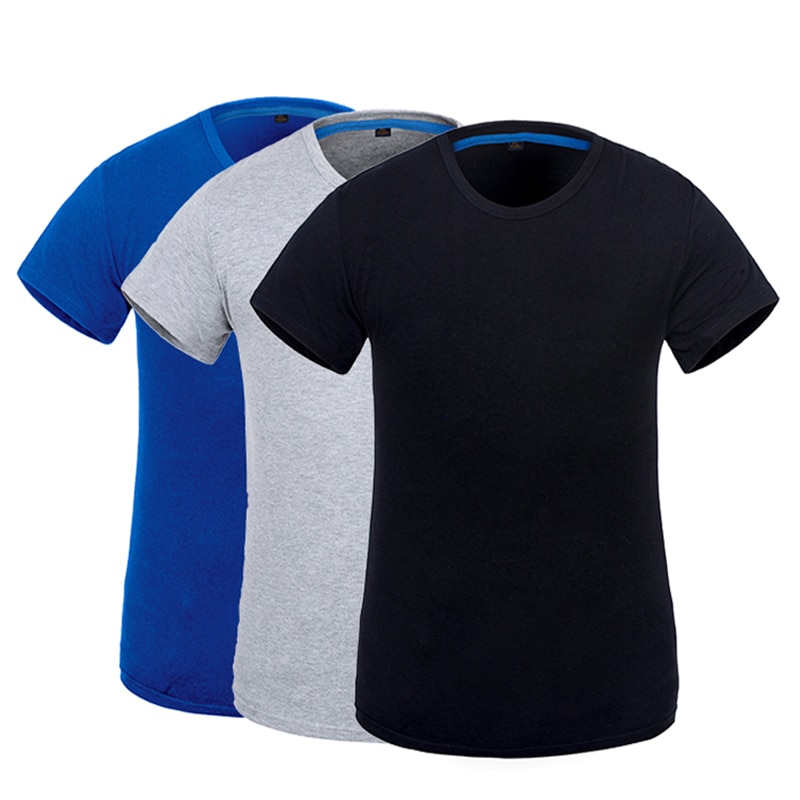 Herre arbejdst-shirt arbejdsshirt med korte ærmer is bomuldsstof afkøling om sommeren grå sort blå