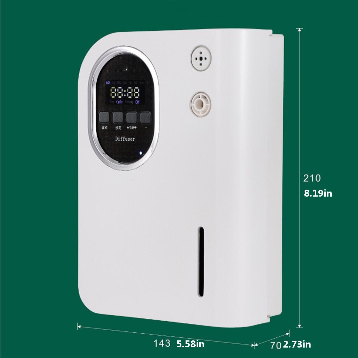 Fragrance Diffuser Negative Ion Air Purifier Essential Oil Air Ionizer with Timer Funciton and LCD Display for Home office hotel