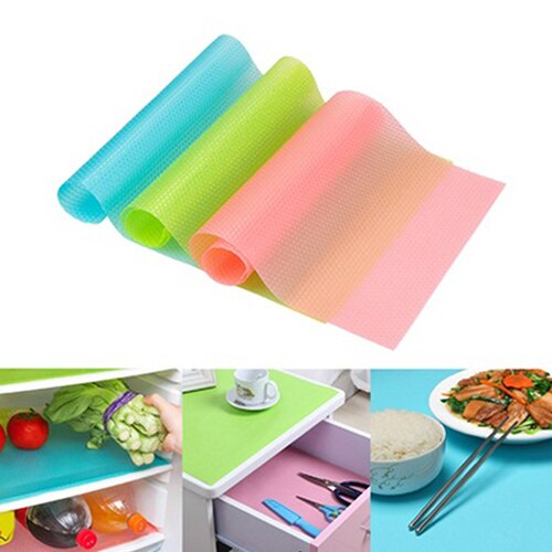 Anti-oilnn-esterilla para frigorífico con estilo, se puede reutilizar, almohadilla impermeable se puede lavar, alfombrilla para armario, almohadilla de espuma para frutas y verduras de 45*29cm