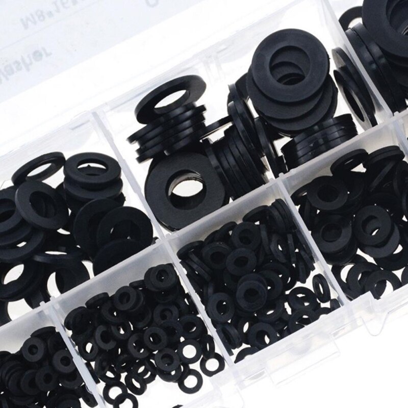 500Pcs M2 M2.5 M3 M4 M5 M6 M8 M10 Plastic Nylon Ring Platte Ring Pakking Ring
