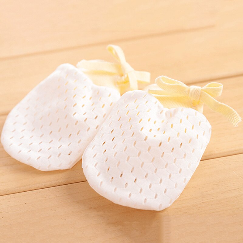 Estate in Mesh Traspirante Guanti Neonato Guanti Anti-Graffi Guanti Bambini Protezione Viso Cotone Scratch Guanti