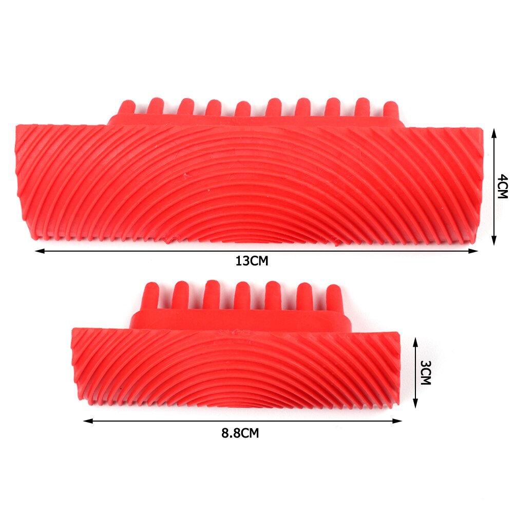 2 Stuks Imitatie Houtnerf Verf Roller Borstel Muurschildering Gereedschap Sets Muur Textuur Art Rodillos Decorativos De Pared De goma: ZZ0034