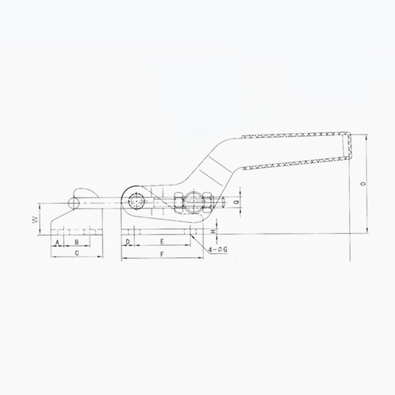 GH-40323-SS Stainless Steel Adjustable Locking Clasp Quick-Release Toggle Clamp Pull Action Latch Hand 163kg Woodworking Tool