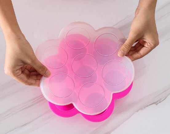 1 pièces silicone vaisselle quatre trous sept trous sain multi couleur simple et pratique enfants spécial boîte alimentaire supplémentaire