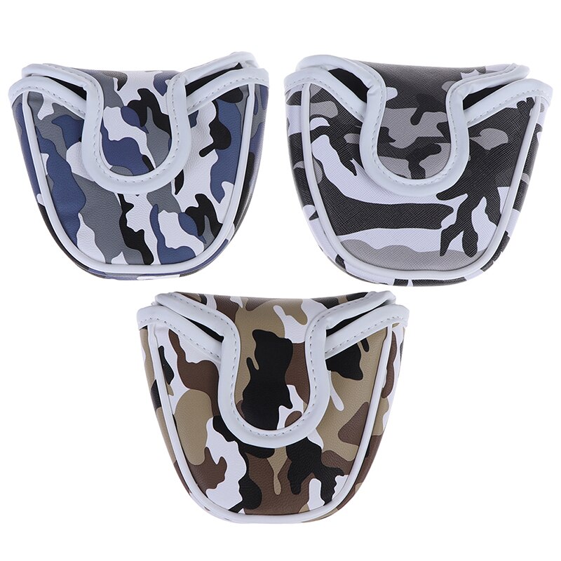 1 stuk golf putter hoofdhoes pu leer stofdicht camouflagepatroon hoofdhoes voor putter golf putter hoes tas mallet