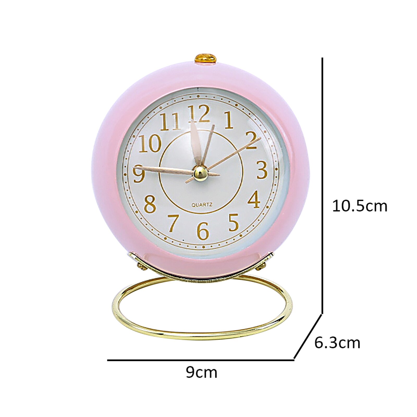 Smart Analoge Wekker Eenvoudige Stijlvolle Voor Bureau Tafel Wakker Wekker Naald Display Levensbehoeften: Roze