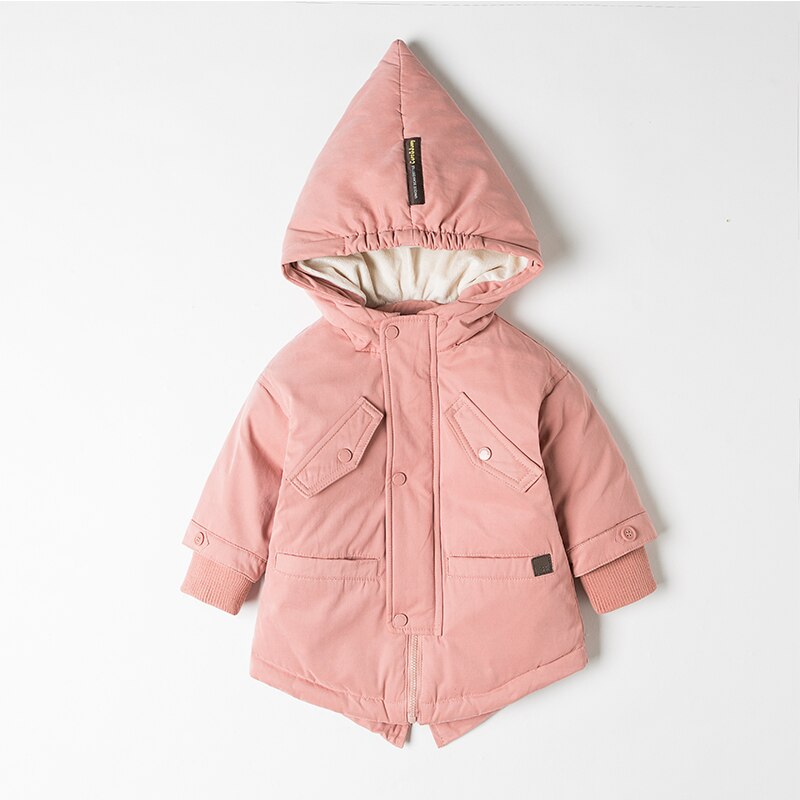 Chaqueta de plumas para niños chaqueta de plumón de pato blanco grueso en la sección larga de las nuevas prendas de vestir y abrigos para niños y niñas