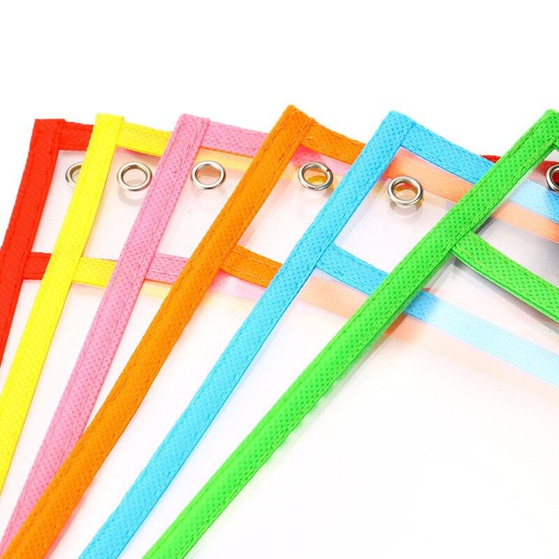 Write And Wipe Drawing Writing Whiteboard Markers Classroom Reusable Dry Erase Bag File Pockets Transparent Teaching Supplies
