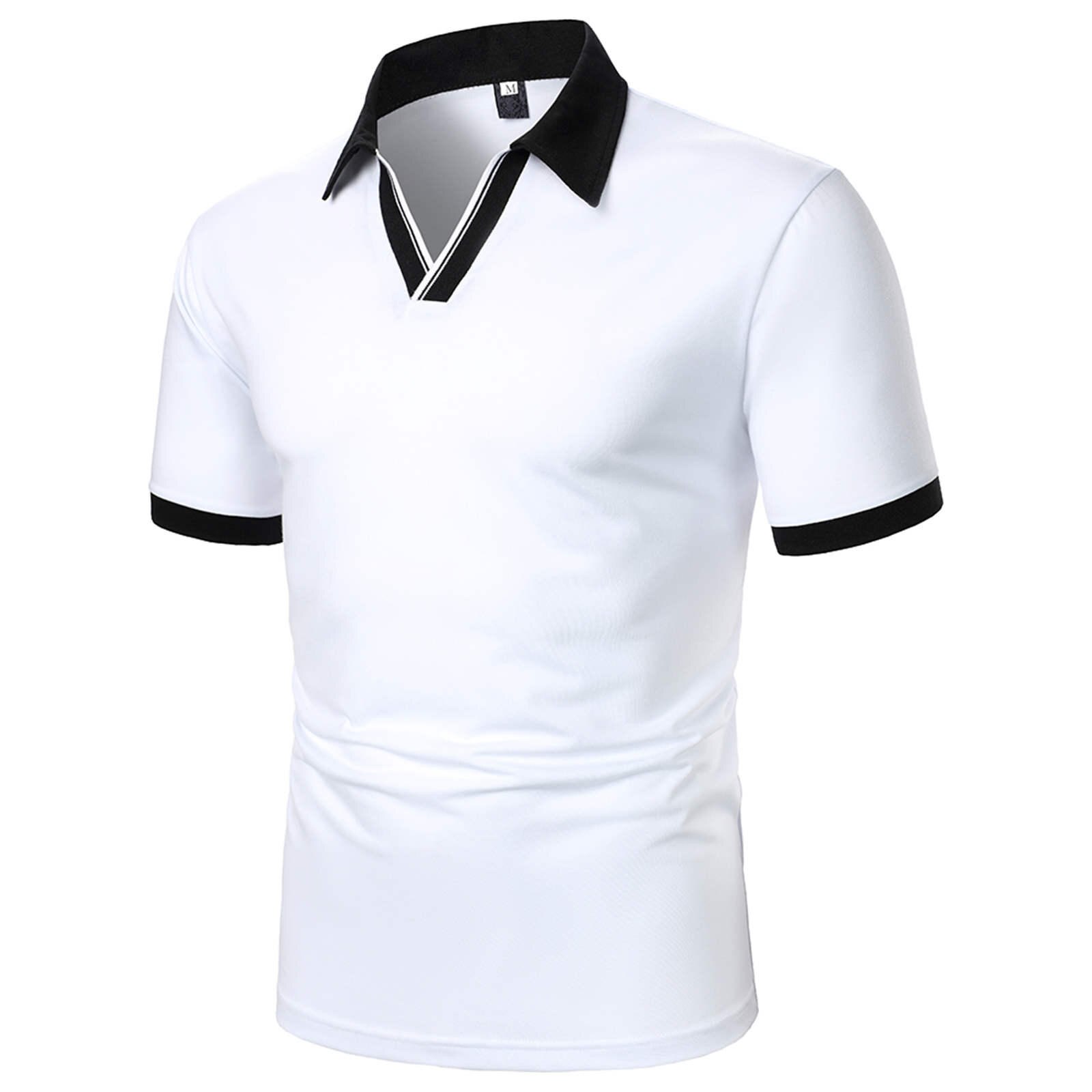 Men Polo Shirt Mens White Polo Shirts Camisa Men Casual Shirt Lapel Homme Business Spring Summer For Men Clothing