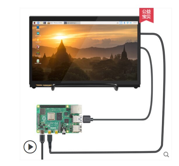 Raspberry Pi 4B 7 "10" Touch Monitor Hdmi Autorun Touch Monitor