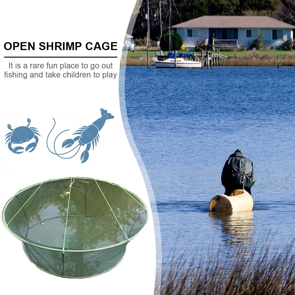 Lightweight Fishing Landing Net Crayfish Shrimp Catcher Casting Network Mesh Fish Trap Cage Fishing Accessories