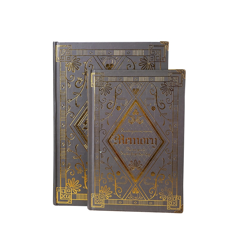 Fromthenon Foil Gold Hardcover Notebook And Journal Vintage European Line Paper Planner School Stationery Supplies