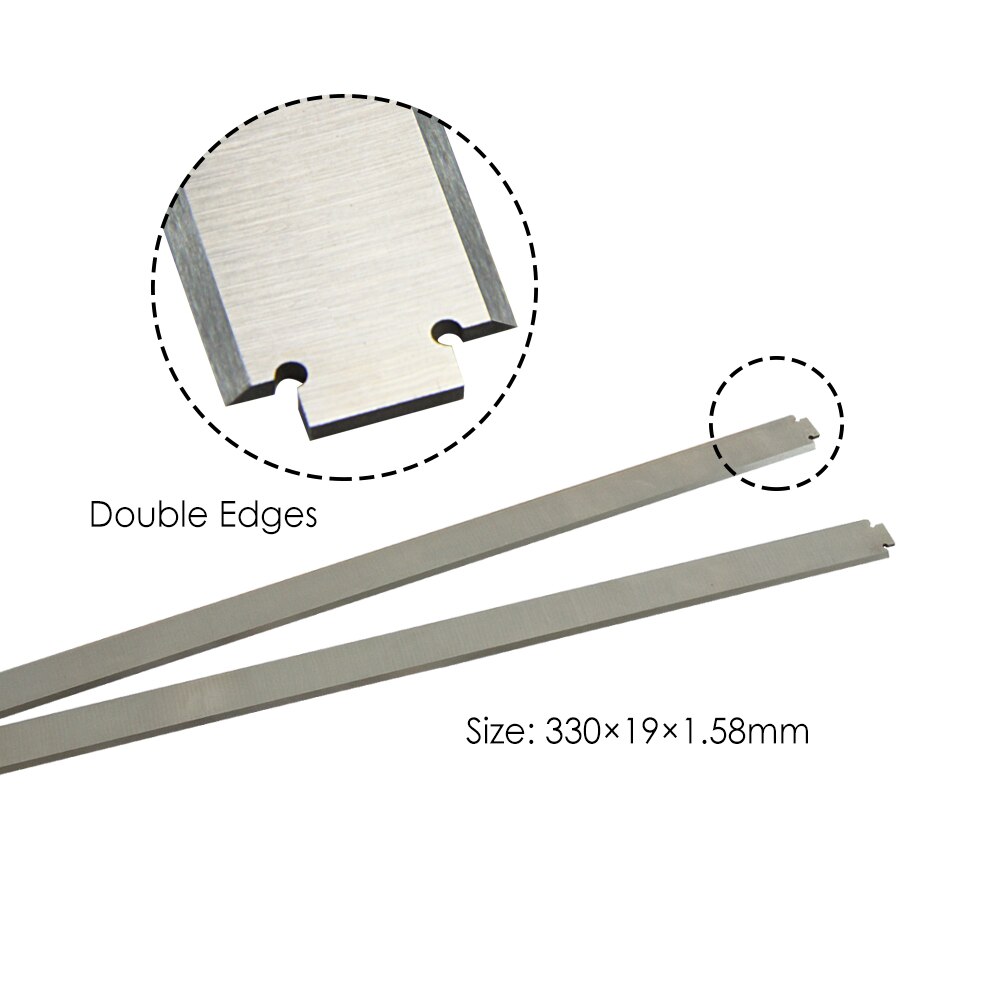 1 Paar 13 &quot;330Mm Hss Schaafbeitels Thicknesser Messen 13&quot; X3/4 &quot;X1/16&quot; Houtbewerking Gereedschap Voor Ridgid TP1300 Hout Schaafmachine Blade