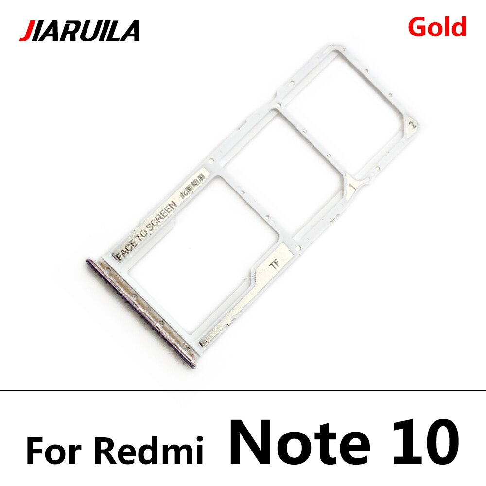 50 Stks/partij, Voor Redmi Note 10 / Note 10 Pro Sim-kaart Houder Lade Slot Houder Adapter Socket: Redmi Note 10 Gold