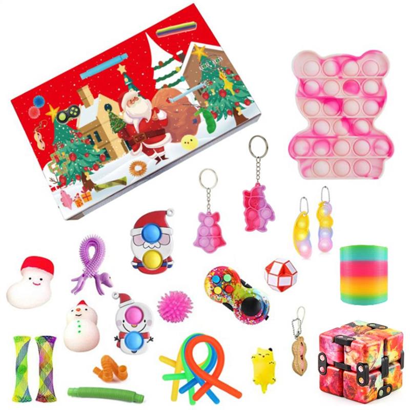 Anti-stress Sensory Toy Set Advent Calendar Christmas Countdown Calendar Blind Box 24 Days Countdown Decompression Toys