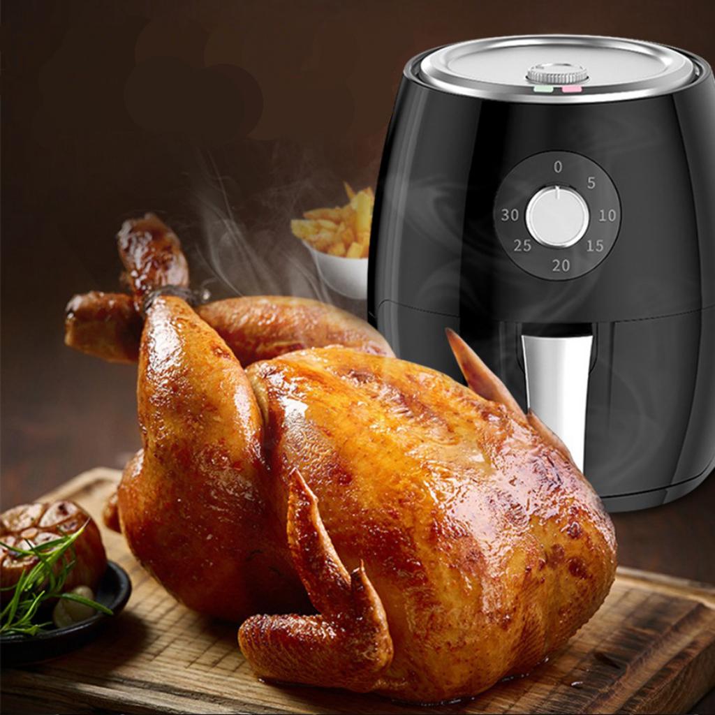 Air Fryer with Air Circulation System 30 Minute Timer for Healthy Oil Free or Low Fat Cooking 1350W 3.8L Black