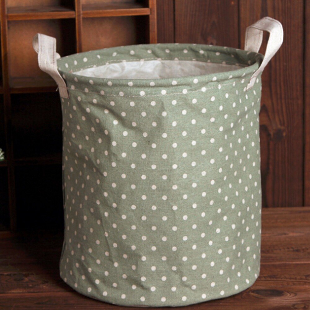 Cesto para ropa sucia, bolsa de lino, cesto para la ropa para lavar cuna para el hogar, bolsas de uso para el hogar, almacenamiento de juguetes plegable 23x26cm