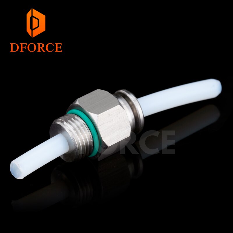 DFORCE 304 SUS stainless steel full metal Pneumatic connecto Fittings G1/8" / M6 for 3D printer 4MM bowden PTFE tube PC4