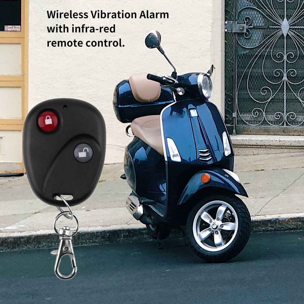 Bicycle Wireless Remote Control Anti-Theft Alarm, Shock Vibration Sensor Bicycle Bike Security Alertor Cycling Lock