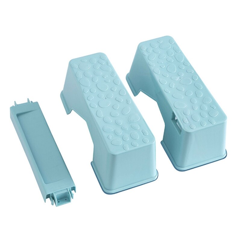 Baño taburete de plástico taburete para ponerse en cuclillas encaja en todos los baños y cuarto de baño más grueso desmontable baño taburete ahorra espacio en el cuarto de baño
