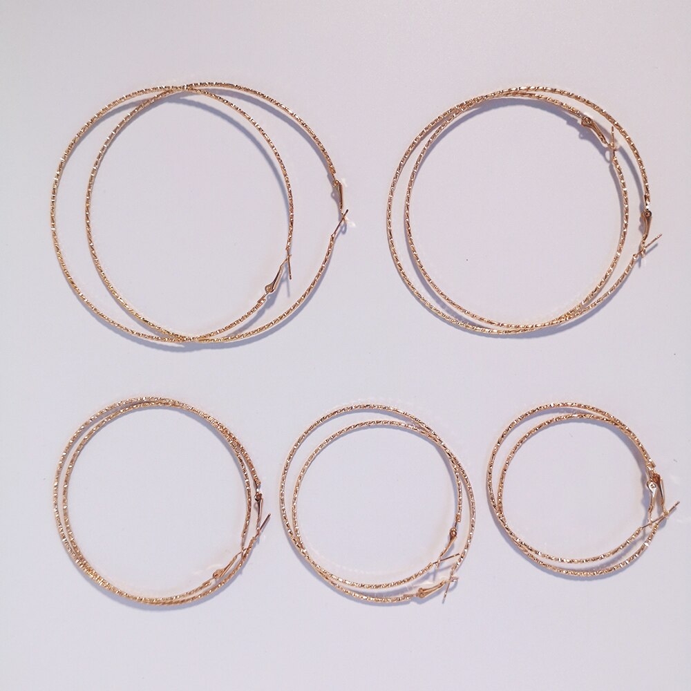 BLIJERY Glanzende Twisted Grote Hoepel Oorbellen voor Vrouwen Sieraden Basketbal Brincos Temperament Ronde Cirkel Oorbellen Boucles d'oreill